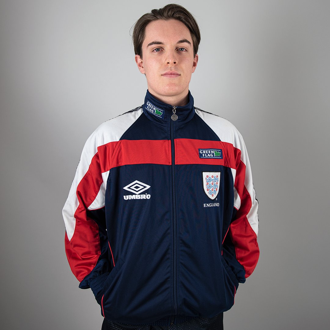 England 1998/99 Green Flag Vintage Jacket Blue