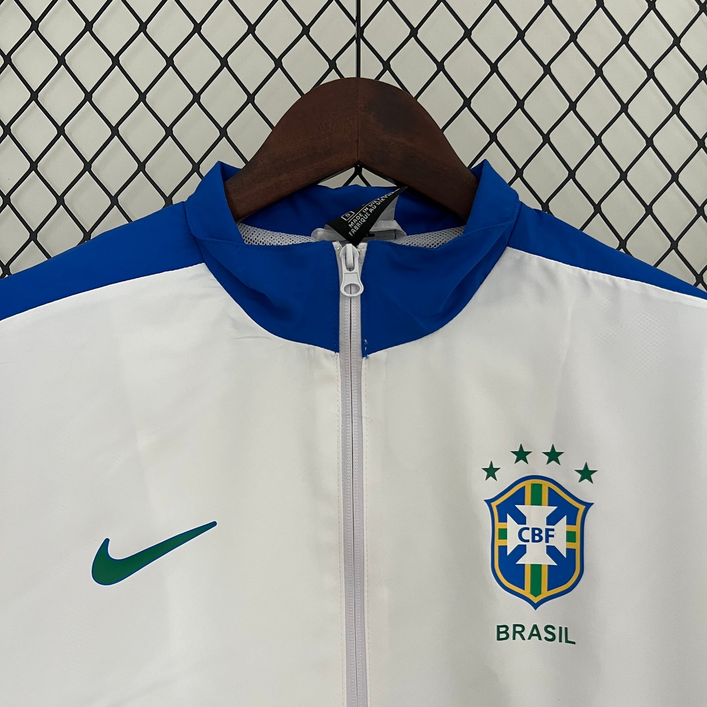 Brazil White Windbreaker